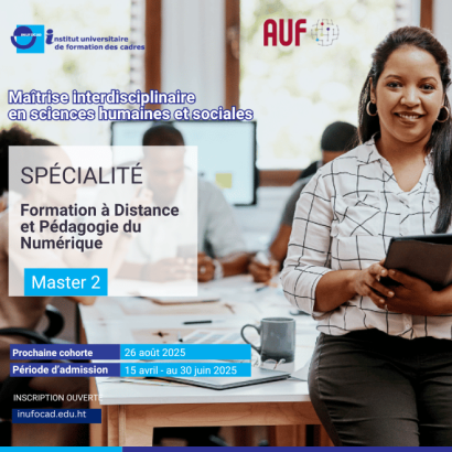Inscrivez-vous au Master (M2) en Formation à Distance et Pédagogie du Numérique!